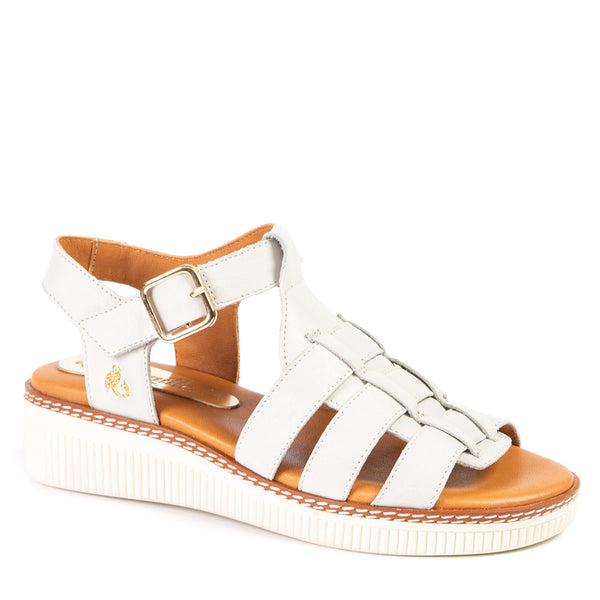 MAY sandale tout-aller blanc cassé 3,5 cm