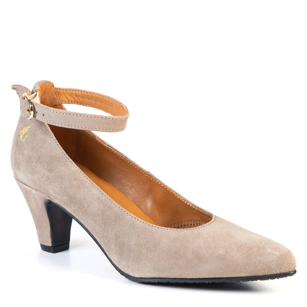 MEGHAN talon chic taupe 6 cm