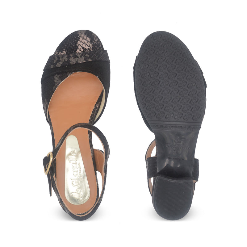 GRACE Sandale noire 4 cm