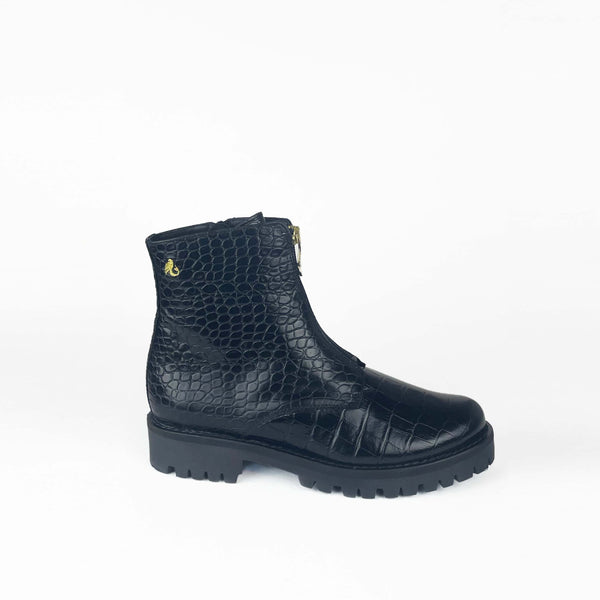 MADISON bottillon à zip noir 3,5 cm