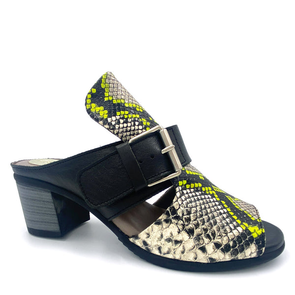 Neon print sandal with buckle 1333