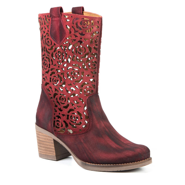 Burgundy western boot 1303