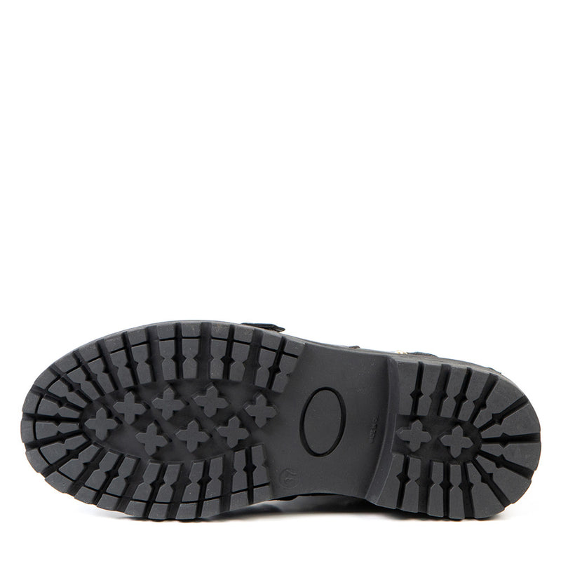 NAOMI bottillon militaire noir 3 cm