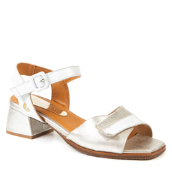 LUCIE sandale à talon blanche 4,5 cm