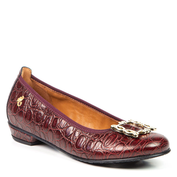 KAREN ballerine chic bourgogne 1,5 cm