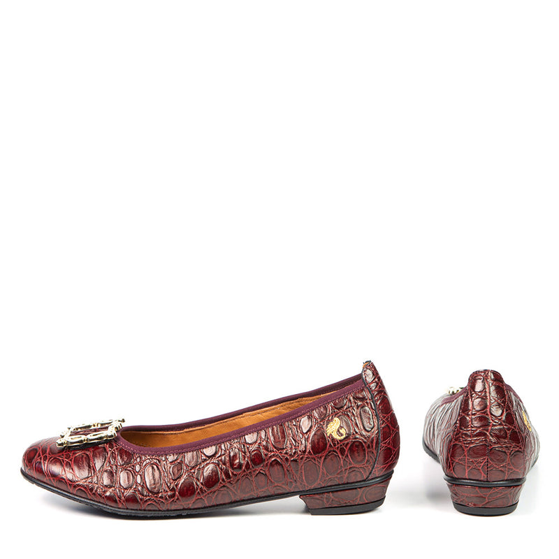 KAREN ballerine chic bourgogne 1,5 cm