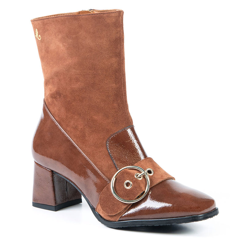 ELIZABETH brown bootie 6 cm