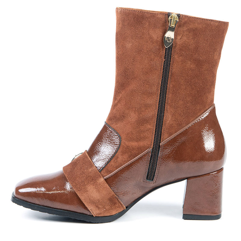 ELIZABETH brown bootie 6 cm