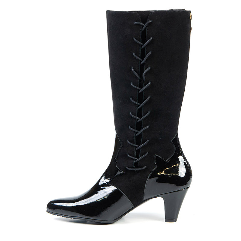 ADELINE botte haute noir 6,5 cm