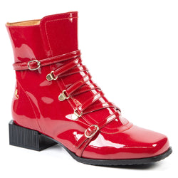 DANIELLA red patent bootie 3 cm