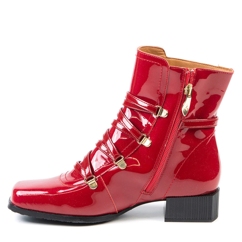 DANIELLA red patent bootie 3 cm