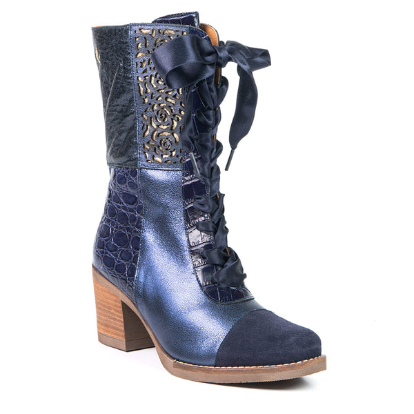 VALERIE botte western bleue