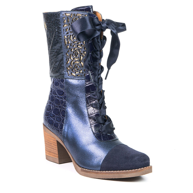 VALERIE botte western bleue