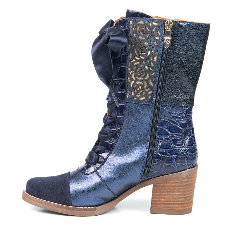 VALERIE botte western bleue