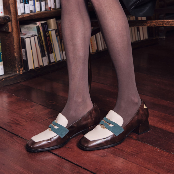 PENNY loafer à talon brun