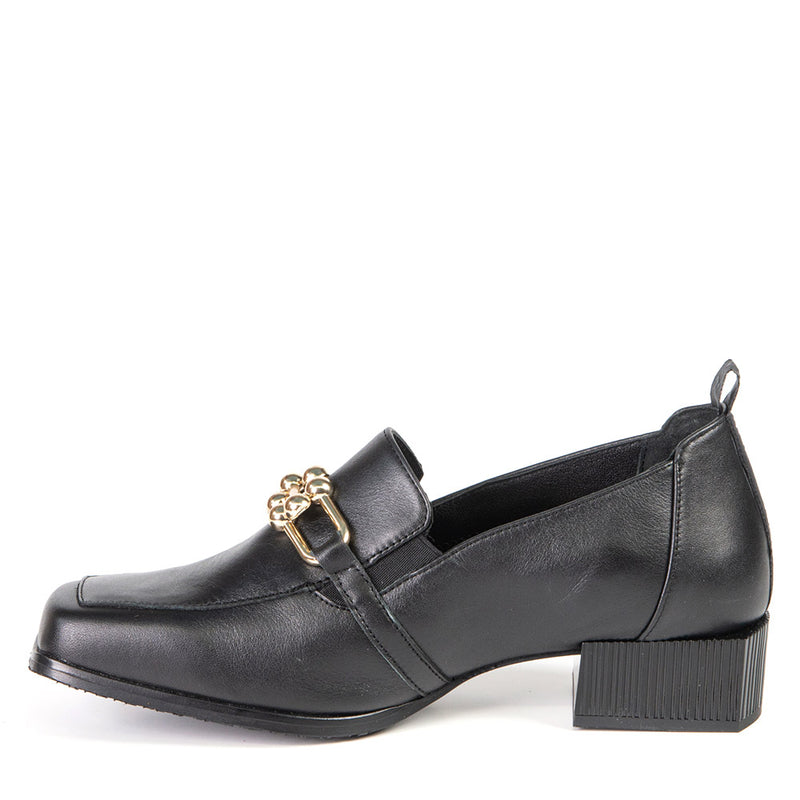 INGRID loafer à talon noir 3 cm