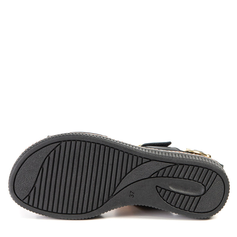 JANE sandale tout-aller noire 3,5 cm