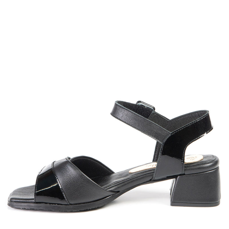 LUCIE black heeled sandal