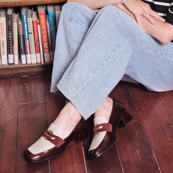 PENNY loafer à talon bourgogne