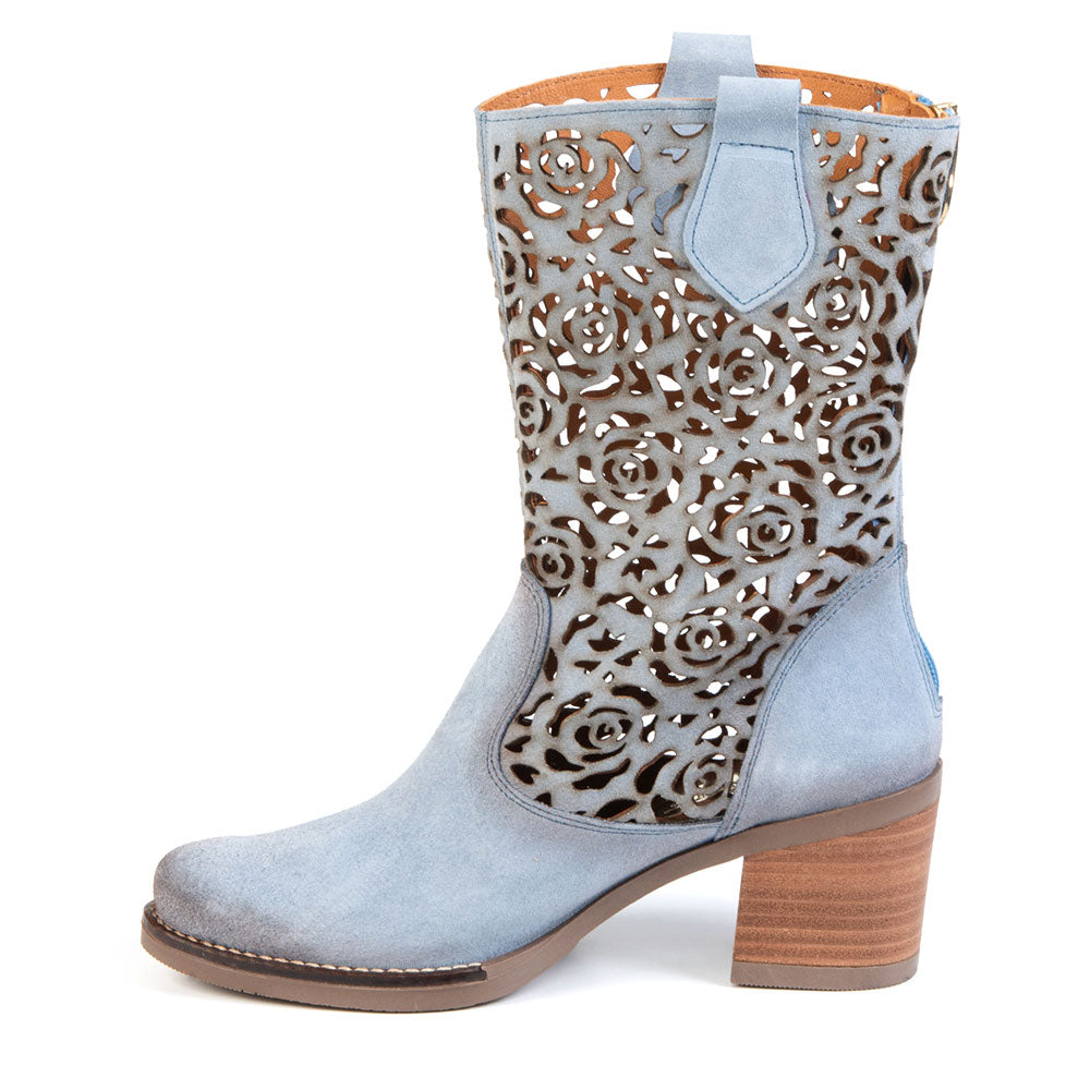 SHANIA blue western boot 6 cm Glamille