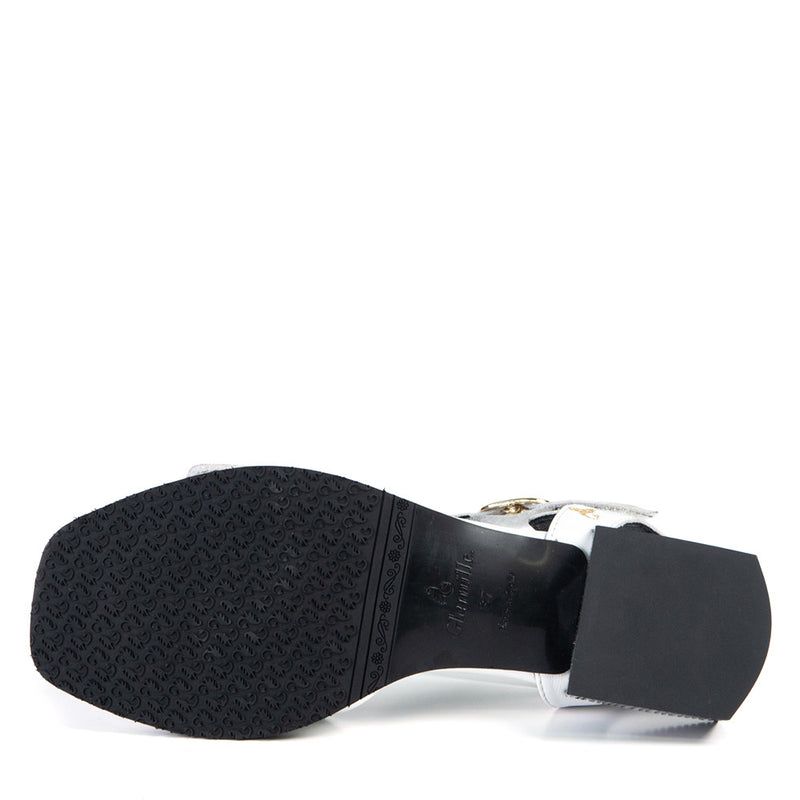 TYRA sandale à talon chic blanche 3 cm