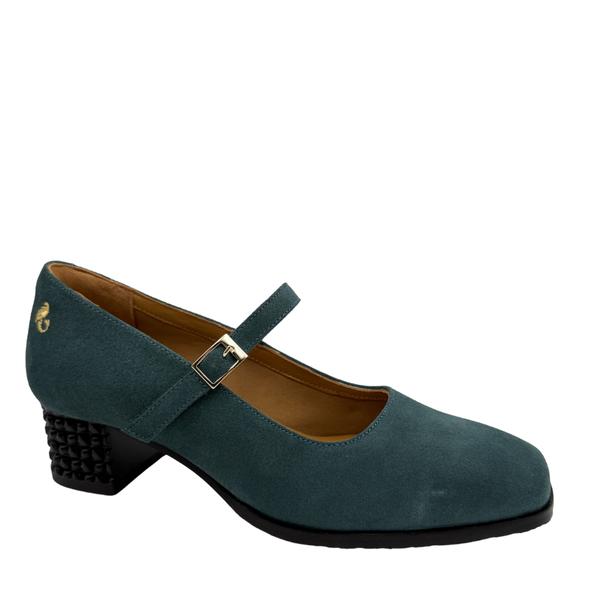 MARION soulier à talon vert 4 cm