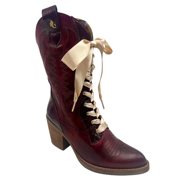 JULIETTE botte western bourgogne 7,5 cm