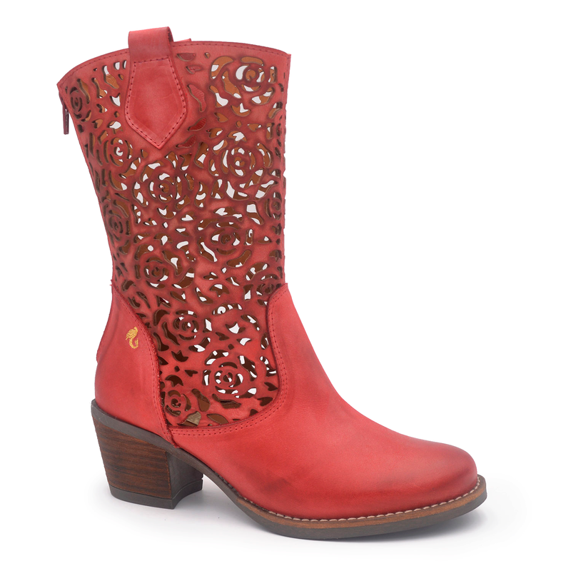 Cowboy boots sales with lace detail