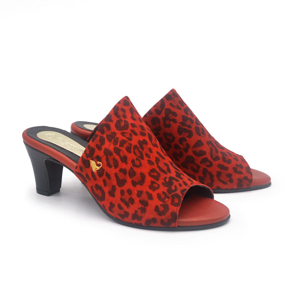 AUDREY Red leopard heel
