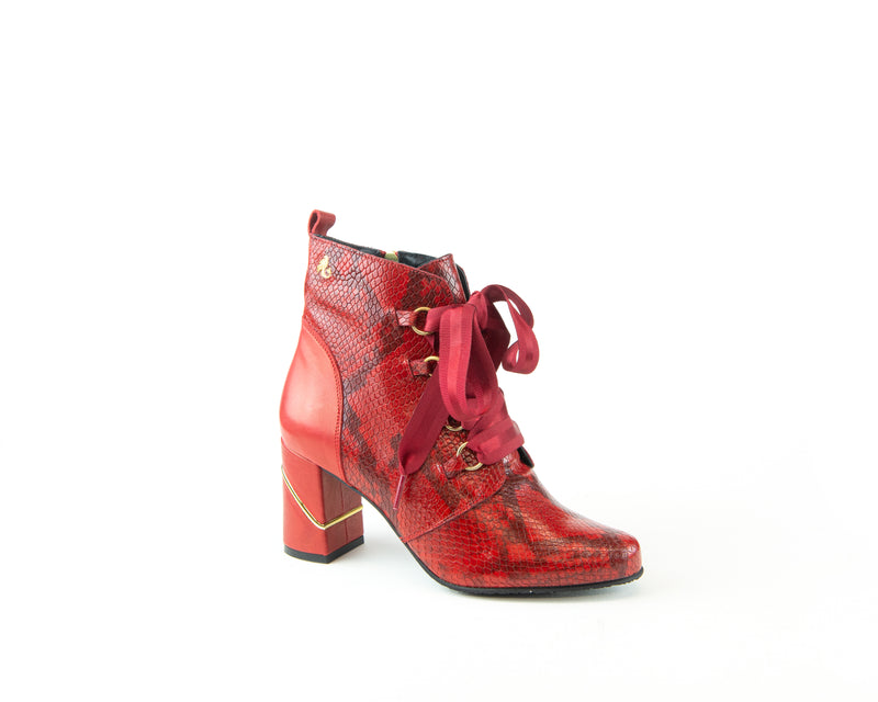 PENELOPE red snake bootie
