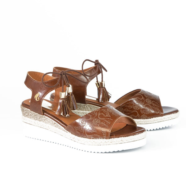 SERENA brown platform sandal